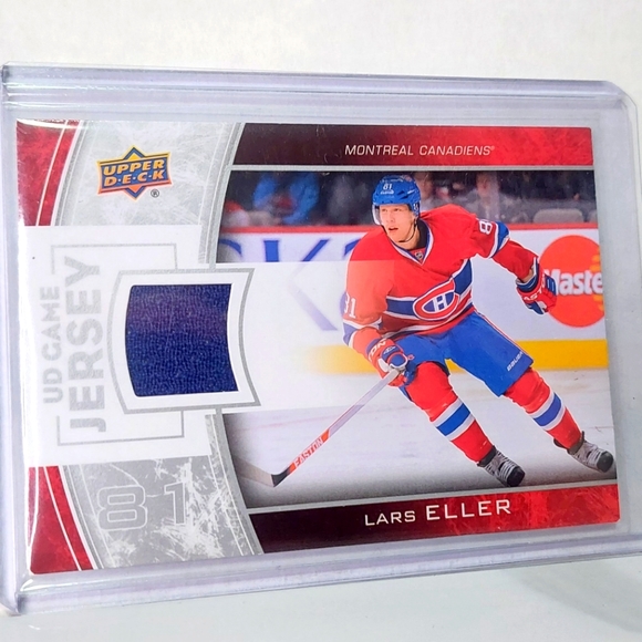 Lars Eller UD Game-Used Jersey Hockey Card Montreal Canadiens 2013/14 - Picture 1 of 2